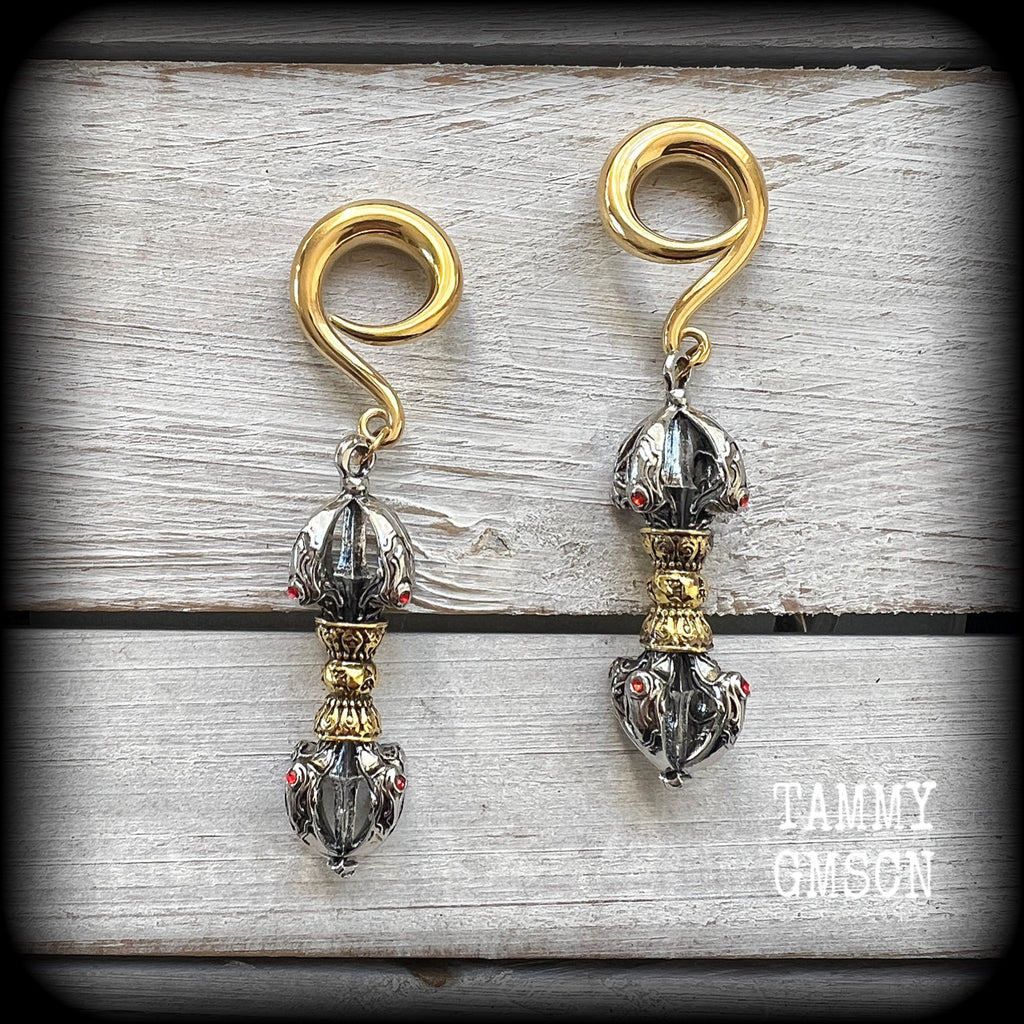 Dorje vajra gauged earrings