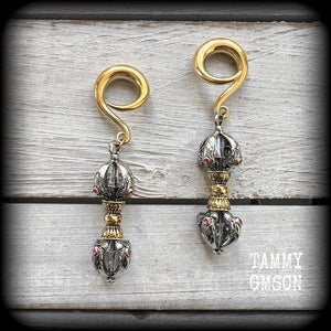Dorje vajra gauged earrings