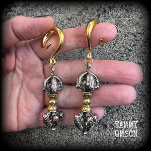 Dorje vajra gauged earrings