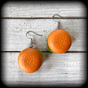 Hamburger earrings-Fast food earrings