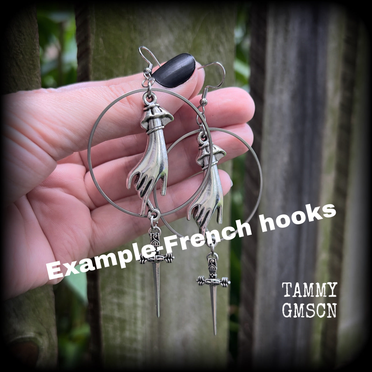Ace of Swords earrings-Tarot card jewelry