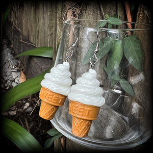 Ice Cream earrings-Soft serve ice cream