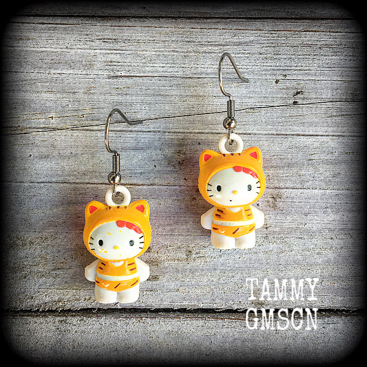 Hello Kitty earrings-Japanese cat earrings-Kawaii jewelry