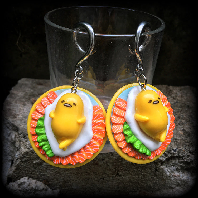 Gudetama earrings