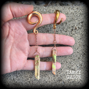 Gemstone ear hangers