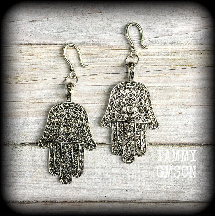 Hamsa hand earrings 