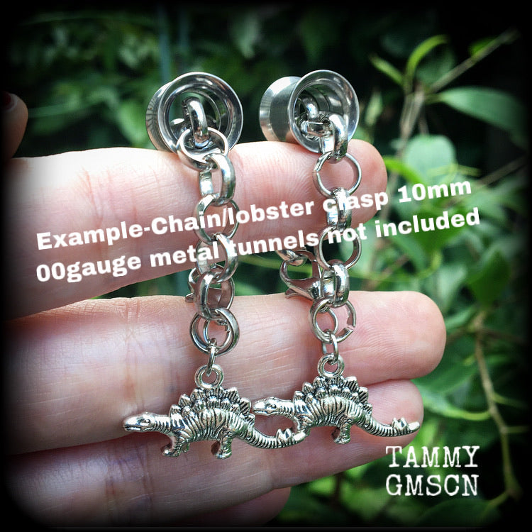 Stegosaurus earrings-Tunnel dangles