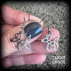 Balloon animal earrings-Dog earrings