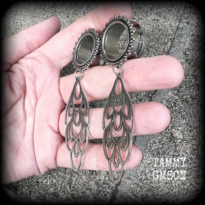 Aphrodite tunnel earrings-Art nouveau tunnels