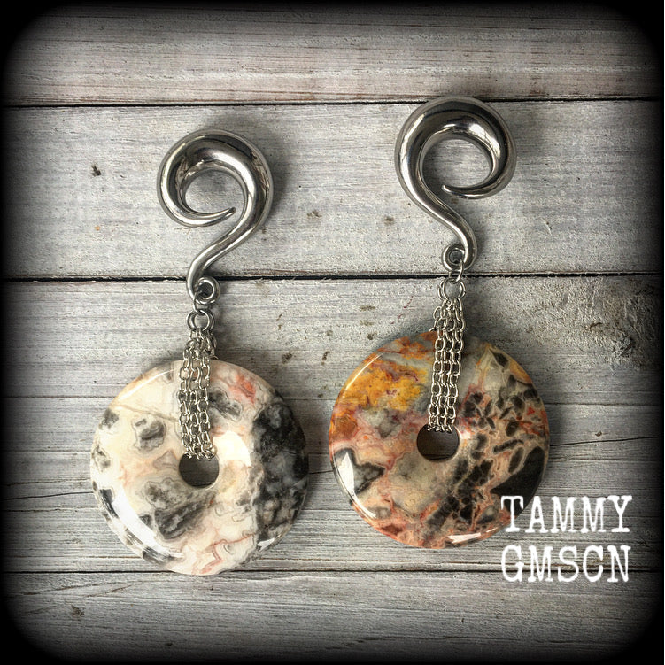 Gemstone ear weights 