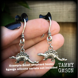 Stegosaurus earrings-Tunnel dangles