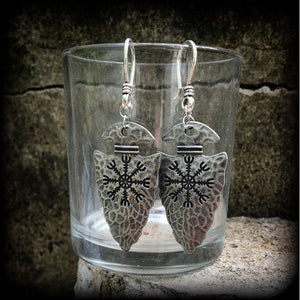 Viking ear weights Helm of awe jewelry Arrowhead earrings Arrowhead ear weights Viking jewelry Viking ear weights Viking ear hangers Viking body jewelry Tribal jewelry Arrows Arrow earrings Norse jewelry Nordic earrings Pierced ears Gauged ears Ear gauges Tunnels