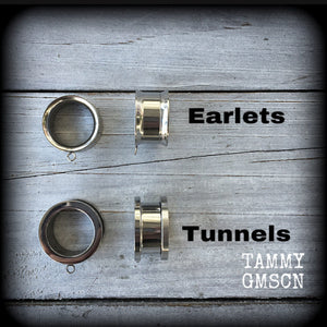 Cherry tunnel earrings-Rockabilly earrings
