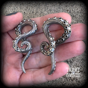 Octopus tentacle ear hangers