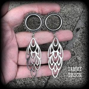 Aphrodite tunnel earrings-Art nouveau tunnels