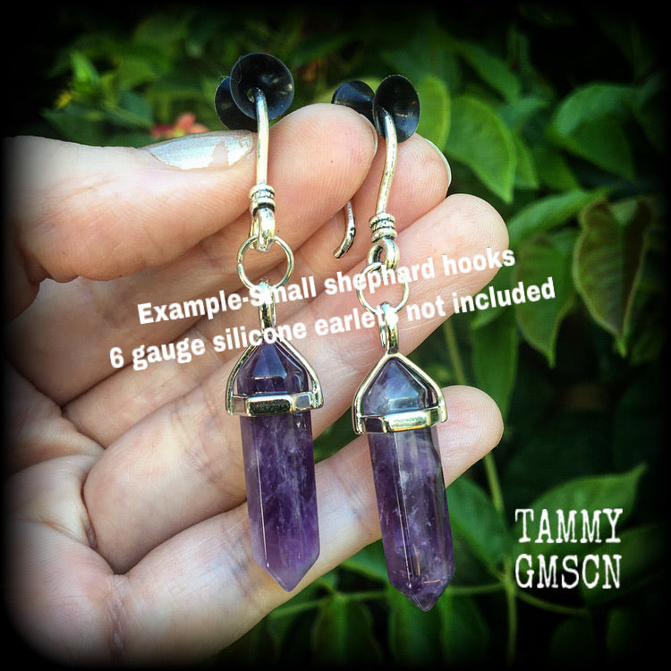 Gemstone ear hangers 