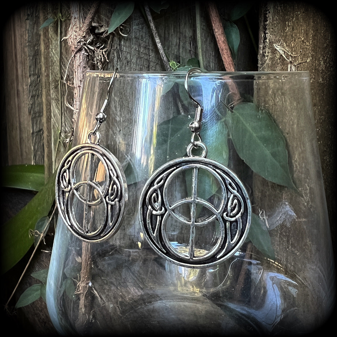 Celtic knot earrings-Viking earrings