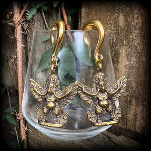 Garuda gauged earrings-Ear weights