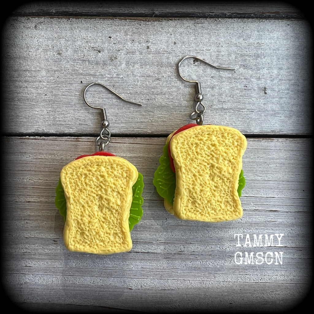 Sandwich earrings-Salad sandwich