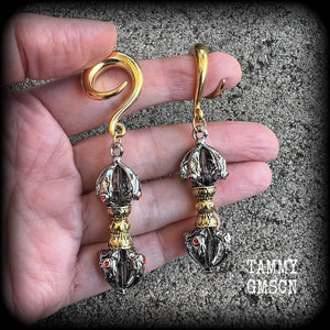 Dorje vajra gauged earrings