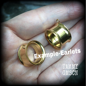 Taco tunnel earrings-Tunnel dangles-Ear gauges