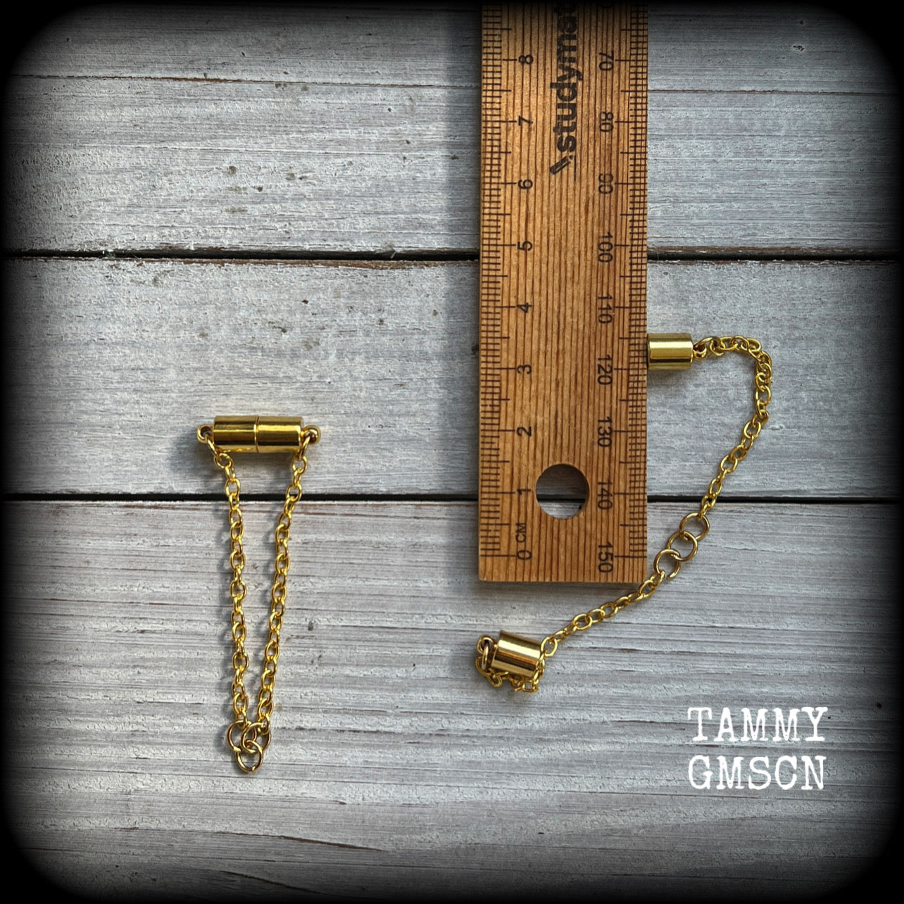 DIY Magnetic clasp and chain for tunnel dangles-8mm 0 gauge