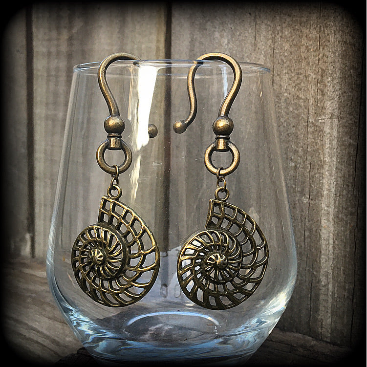 Fibonacci spiral earrings