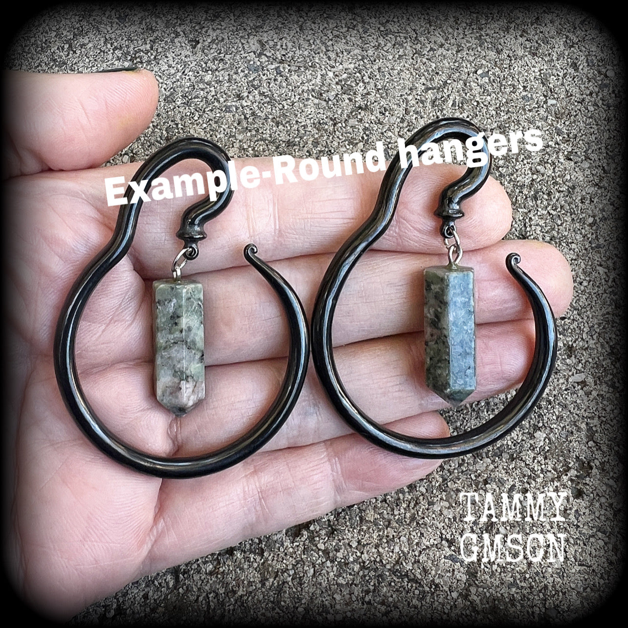 Indian agate gemstone ear hangers