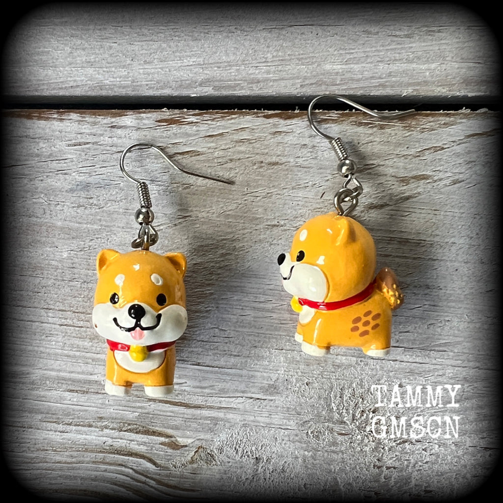 Shiba Inu earrings-Kawaii dog earrings