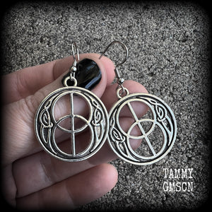 Celtic knot earrings-Viking earrings