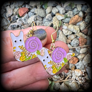 Snail earrings-Mon mon snail earrings