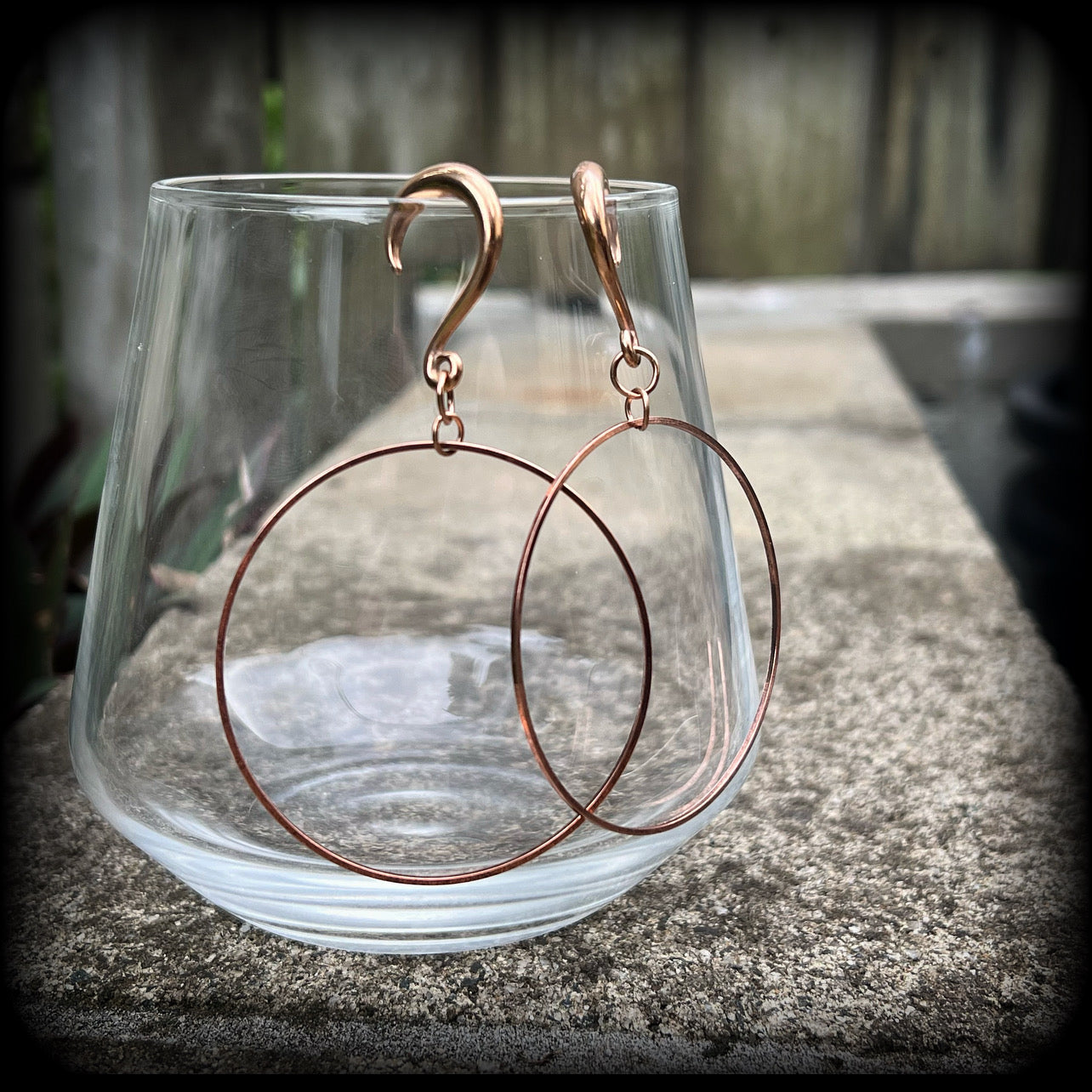 Hoop ear hangers Rose gold hoop earrings Hoop gauged earrings Hoop ear weights Tunnel hoops 6 gauge ear hangers 6g 2g 0g 00g 1/2" 9/16" 5/8" 3/4" 7/8” 1” Stretched ears Stretched lobes Gauged ears Body jewelry ear gauges