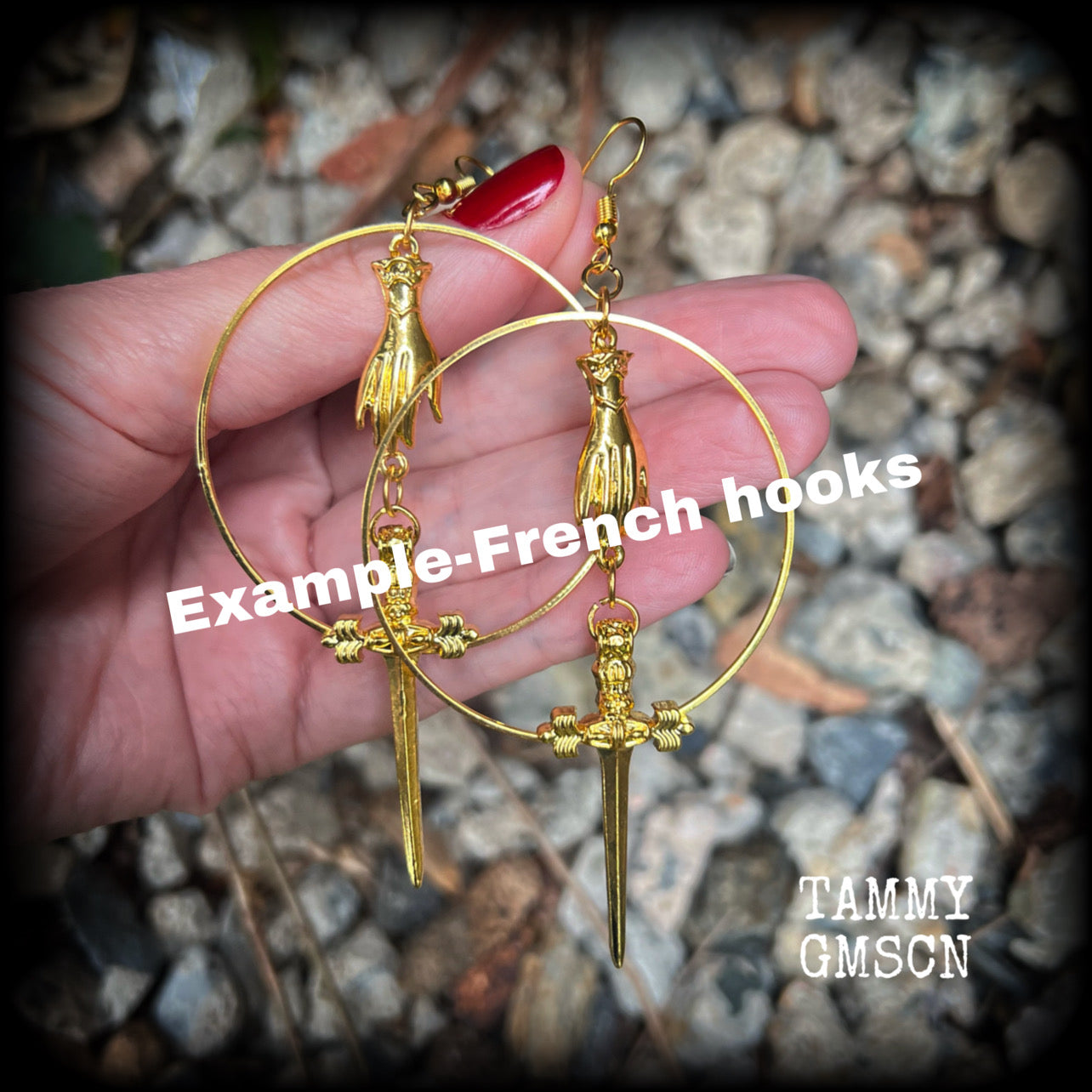 Ace of swords earrings-Tarot jewelry