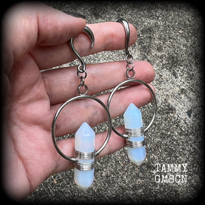 Opalite ear weights