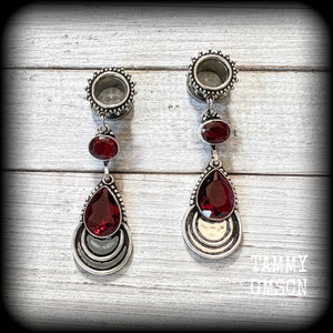 Garnet ear gauges