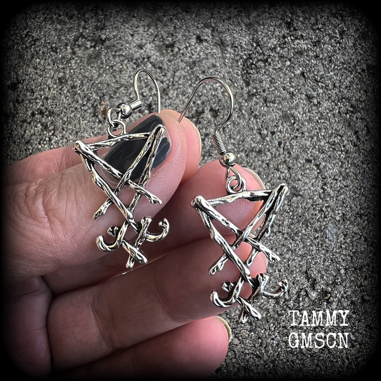 Sigil of Lucifer earrings