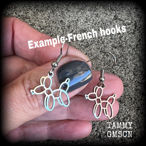 Balloon animal earrings-Dog earrings