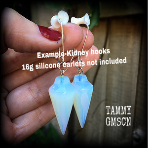 Opalite ear hangers 