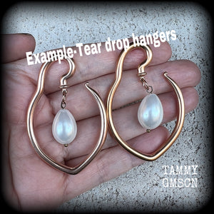 Pearl ear hangers-Sea Hag earrings