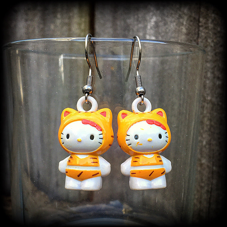 Hello Kitty earrings-Japanese cat earrings-Kawaii jewelry