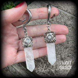 Gemstone ear hangers 