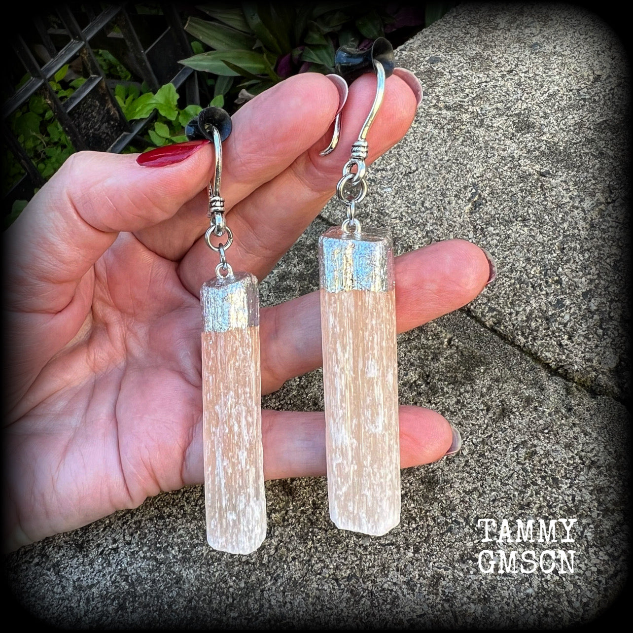 Gemstone ear hangers