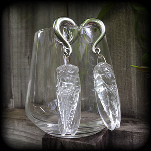 Quartz cicada jewelry 