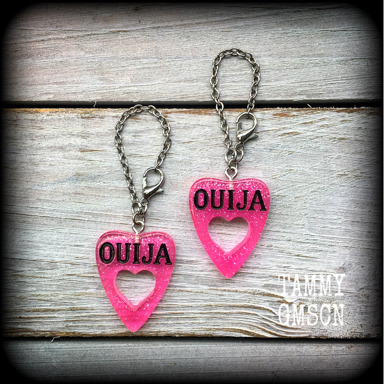 Ouija planchette earrings 