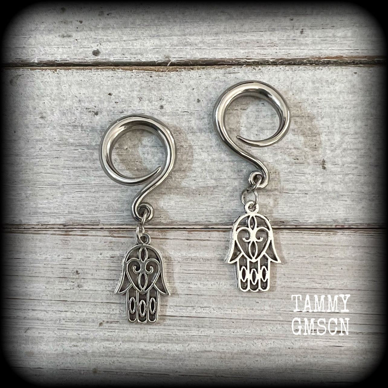 Hamsa hand earrings 