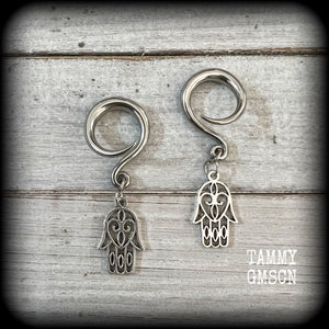 Hamsa hand earrings 