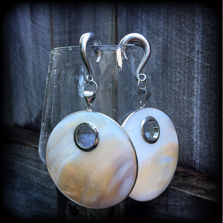 Mother of pearl ear weights