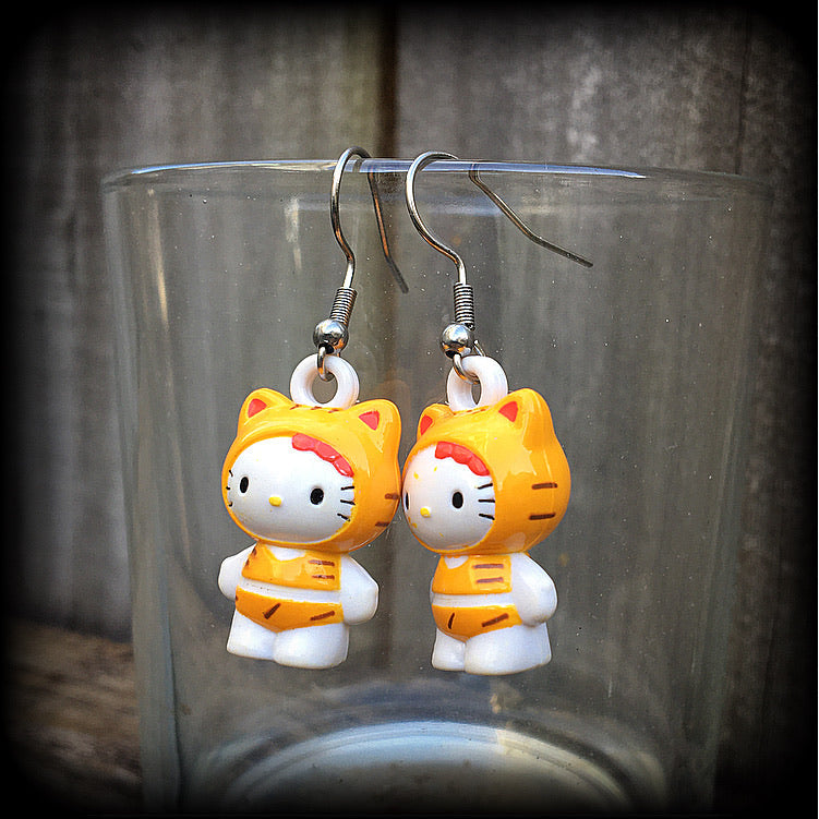 Hello Kitty earrings-Japanese cat earrings-Kawaii jewelry