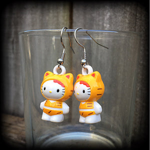 Hello Kitty earrings-Japanese cat earrings-Kawaii jewelry