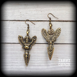 Bronze Garuda earrings-Ethnic earrings